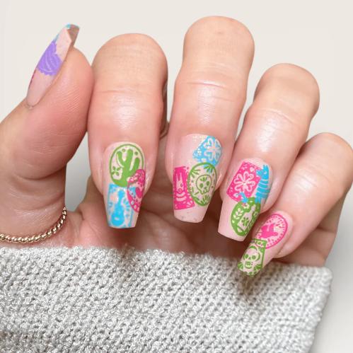 Maniology - Stamping Plate - Party Animal #M700 - Nail Art at Beyond Polish