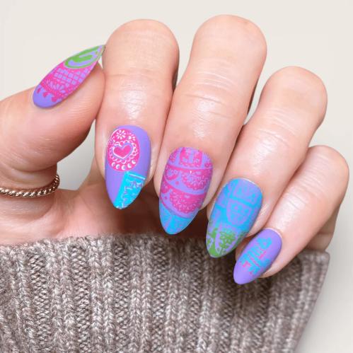 Maniology - Stamping Plate - Party Animal #M700 - Nail Art at Beyond Polish