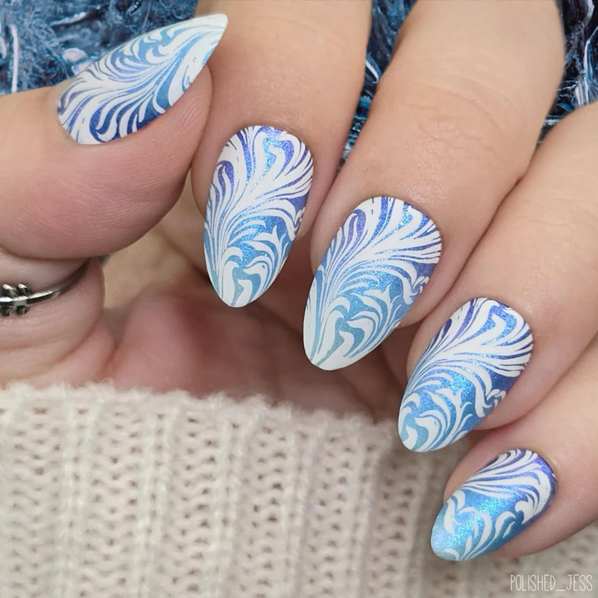 Maniology - Stamping Plate - Polished Swirls - M658 - Manicure & Pedicure Tools at Beyond Polish