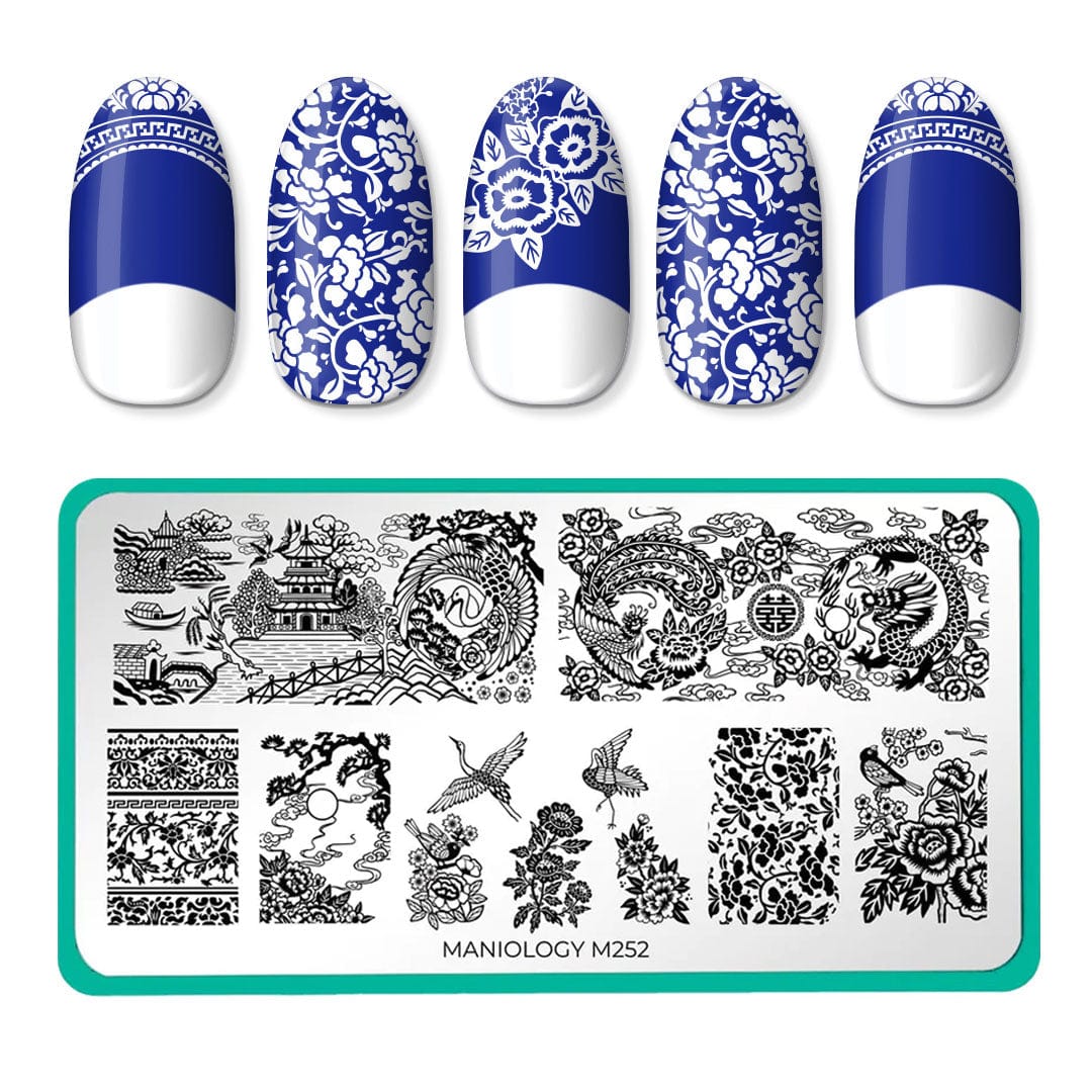Maniology - Stamping Plate - Porcelain #M252 - Nail Art at Beyond Polish