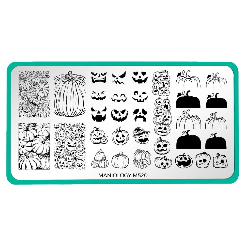 Maniology - Stamping Plate - Pumpkin Patch (M520) - Nail Art at Beyond Polish