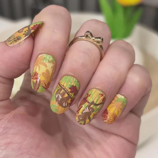 Maniology - Stamping Plate - Rainforest Secrets (M709) - Nail Art at Beyond Polish