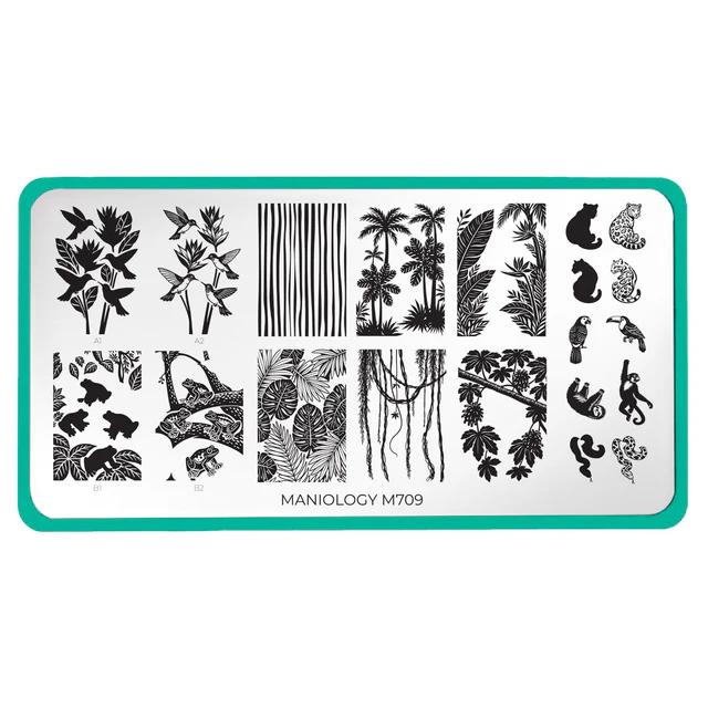 Maniology - Stamping Plate - Rainforest Secrets (M709) - Nail Art at Beyond Polish
