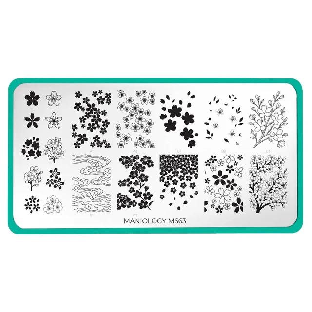 Maniology - Stamping Plate - Sakura Showers (M663) - Nail Stamping Plate - Nail Art at Beyond Polish