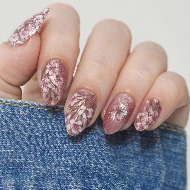 Maniology - Stamping Plate - Sakura Showers (M663) - Nail Stamping Plate - Nail Art at Beyond Polish