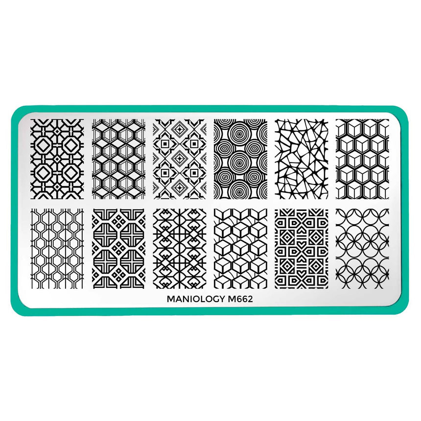 Maniology - Stamping Plate - Shape Up (M662) - Manicure & Pedicure Tools at Beyond Polish