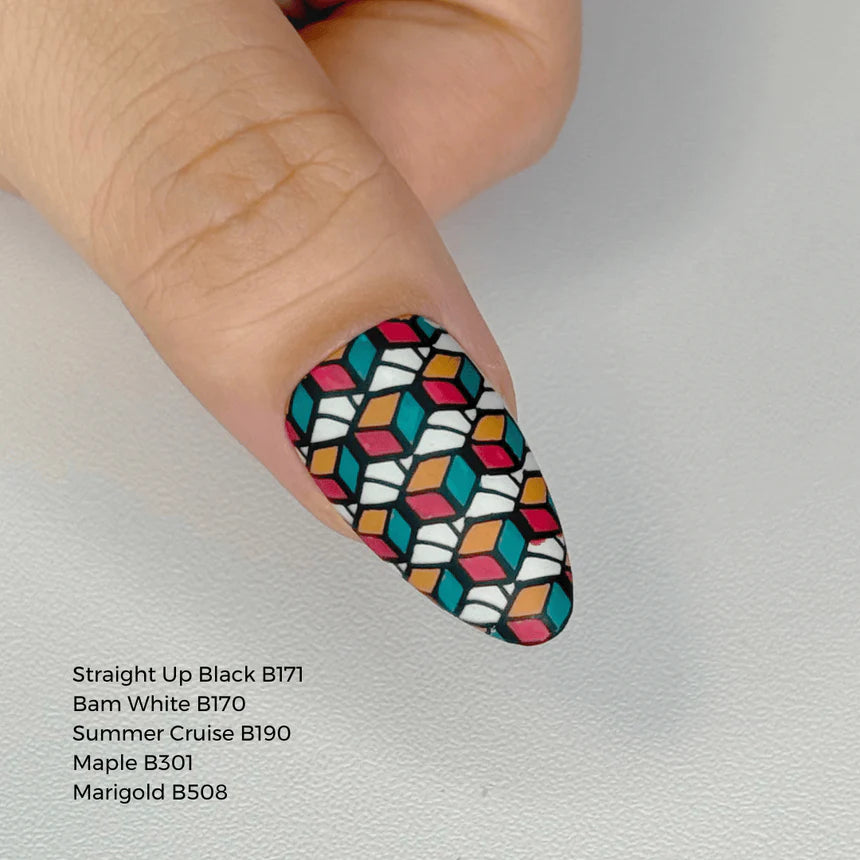 Maniology - Stamping Plate - Shape Up (M662) - Manicure & Pedicure Tools at Beyond Polish