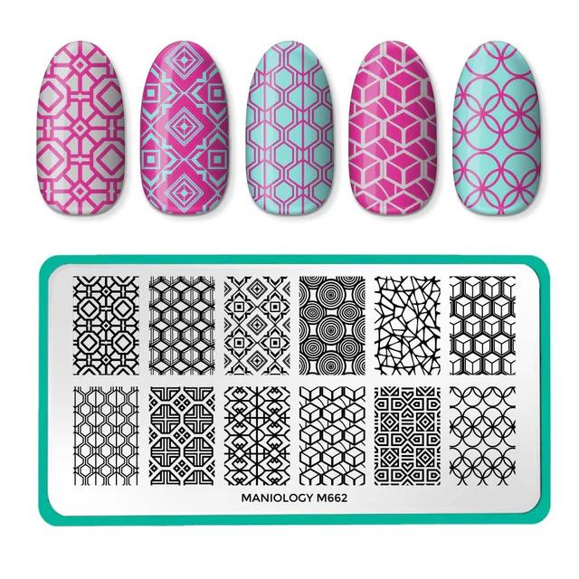 Maniology - Stamping Plate - Shape Up (M662) - Manicure & Pedicure Tools at Beyond Polish