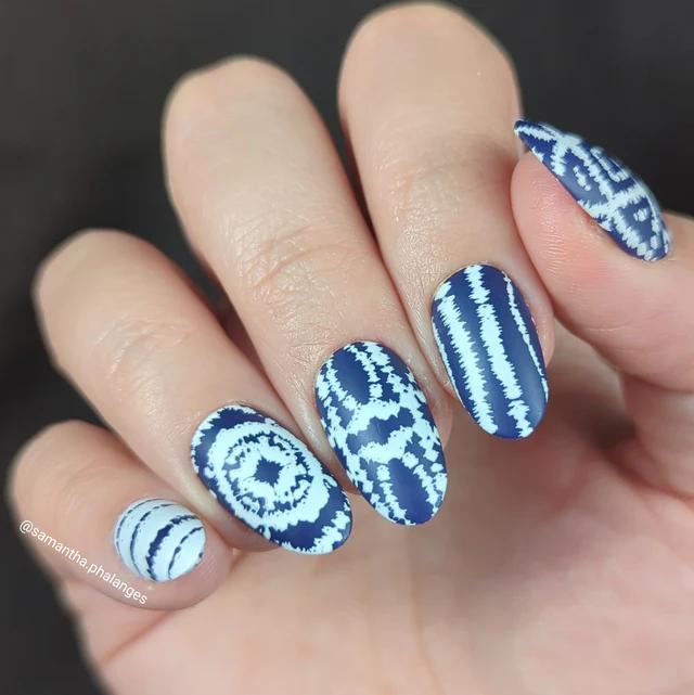 Maniology - Stamping Plate - Shibori (M446) - Nail Art at Beyond Polish