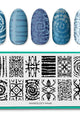 Maniology - Stamping Plate - Shibori (M446) - Nail Art at Beyond Polish