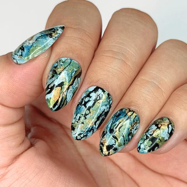 Maniology - Stamping Plate - Special FX: Fluid Art #M464 - Nail Art at Beyond Polish