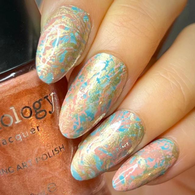Maniology - Stamping Plate - Special FX: Fluid Art #M464 - Nail Art at Beyond Polish