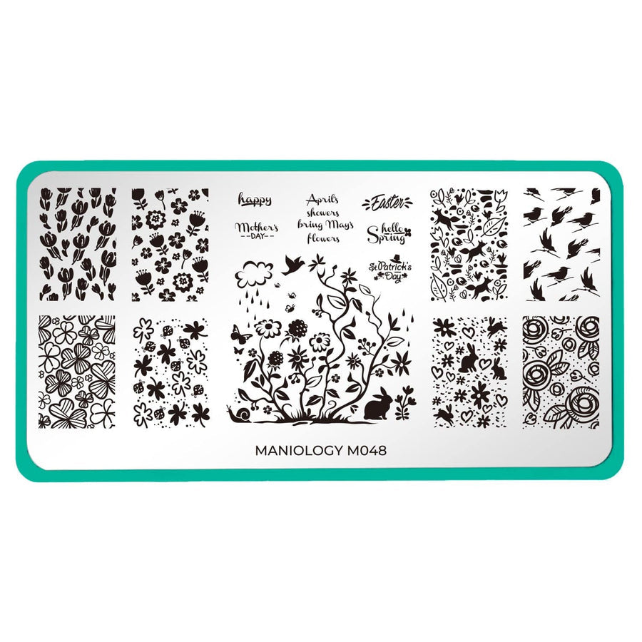 Maniology - Stamping Plate - Spring Occasions: Bunny Hop #M048 - Nail Art at Beyond Polish