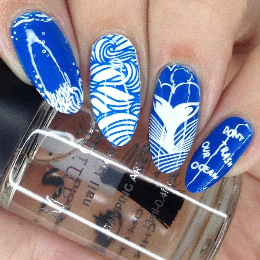 Maniology - Stamping Plate - Stamp For A Cause: Surfrider Foundation Oahu (M232) - Manicure & Pedicure Tools at Beyond Polish