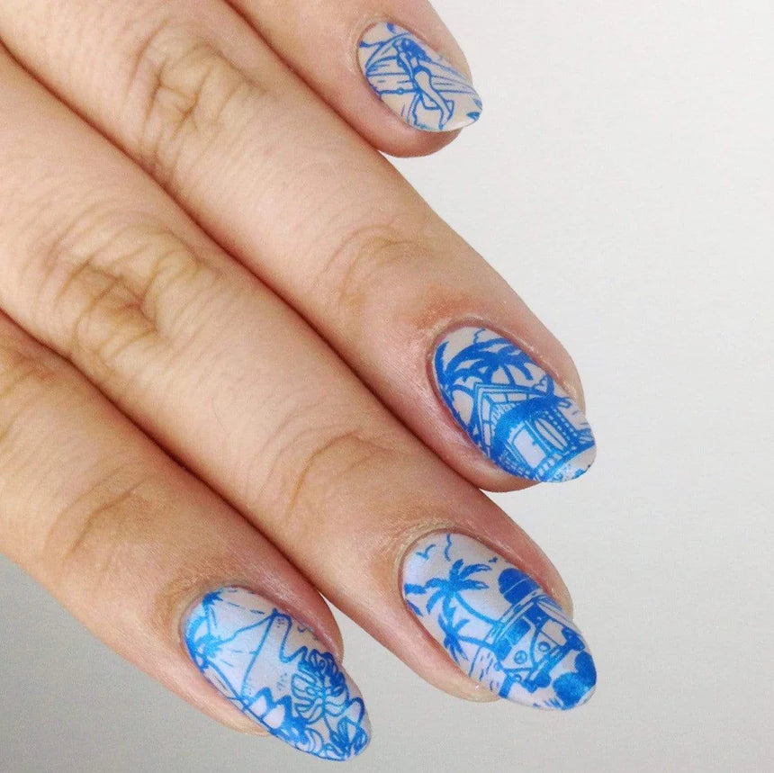 Maniology - Stamping Plate - Stamp For A Cause: Surfrider Foundation Oahu (M232) - Manicure & Pedicure Tools at Beyond Polish