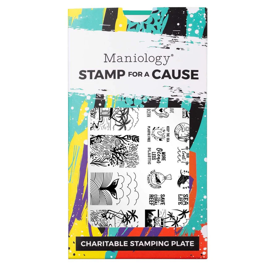 Maniology - Stamping Plate - Stamp For A Cause: Surfrider Foundation Oahu (M232) - Manicure & Pedicure Tools at Beyond Polish
