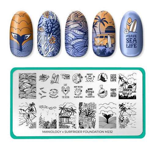 Maniology - Stamping Plate - Stamp For A Cause: Surfrider Foundation Oahu (M232)
