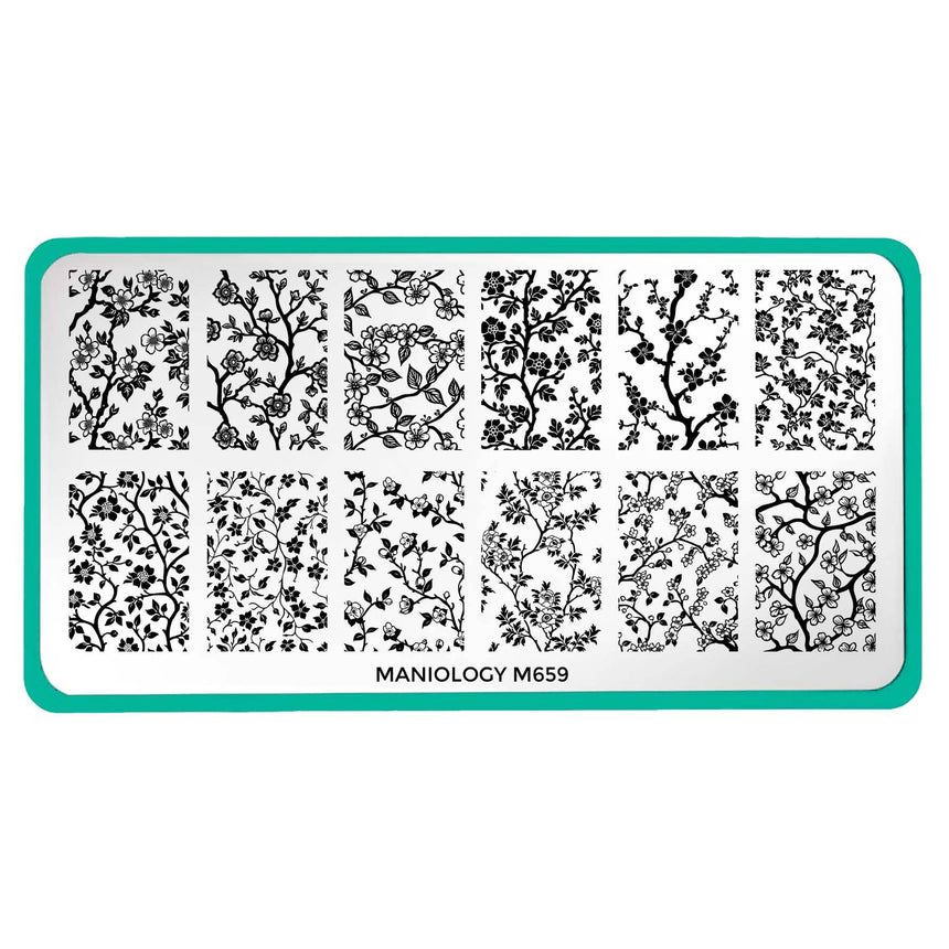 Maniology - Stamping Plate - Tiny Blossom (M659) - Manicure & Pedicure Tools at Beyond Polish