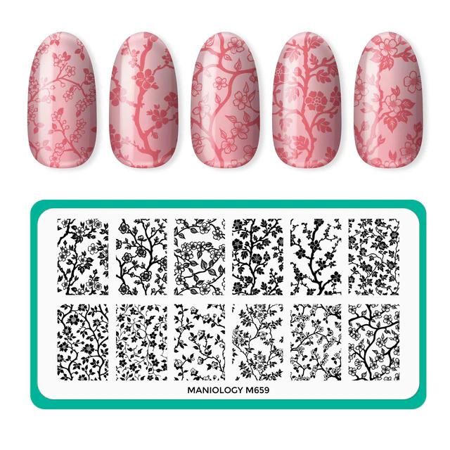 Maniology - Stamping Plate - Tiny Blossom (M659) - Manicure & Pedicure Tools at Beyond Polish