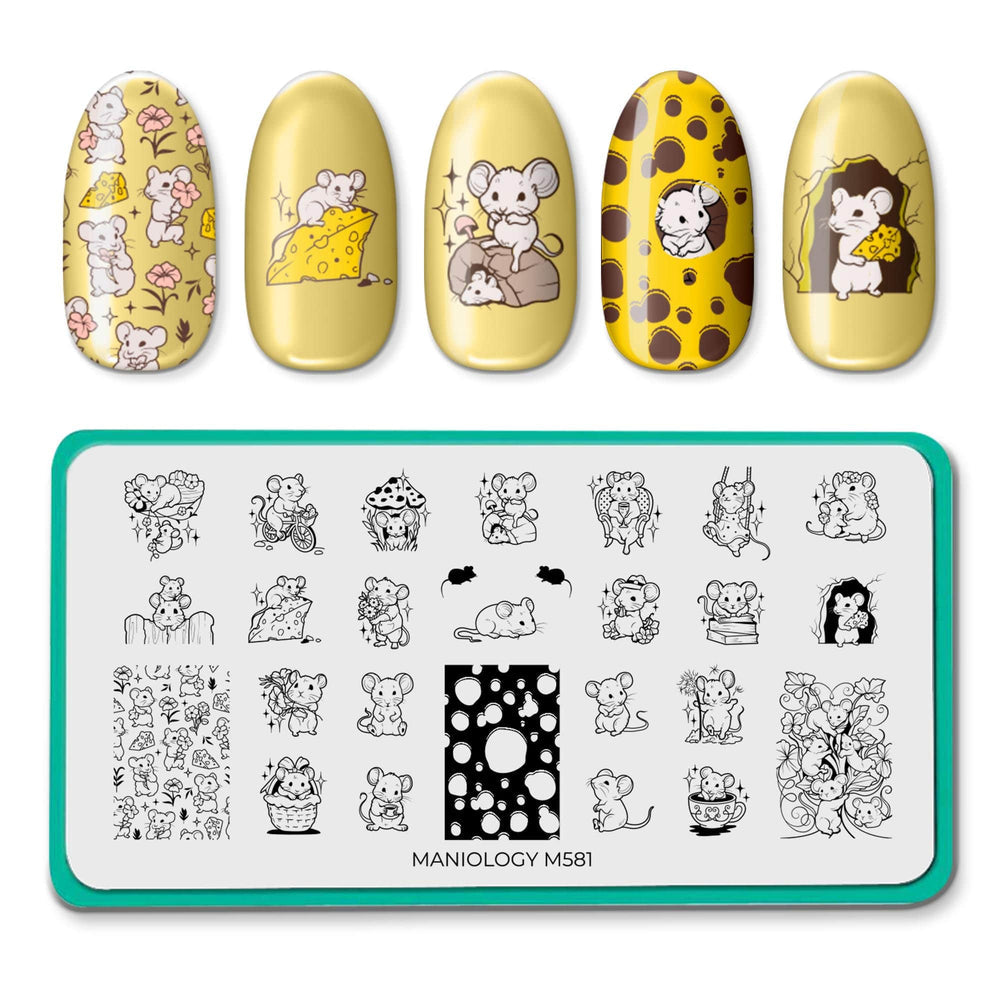 Maniology - Stamping Plate - Tiny Whiskers (M581) - Nail Art at Beyond Polish