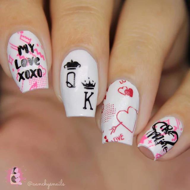 Maniology - Stamping Plate - Valentine's Day Occasions: Paper Hearts #M181 - Nail Art at Beyond Polish