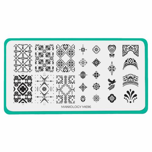 Maniology - Stamping Plate - Villa Mosaic #M696 - Nail Art at Beyond Polish