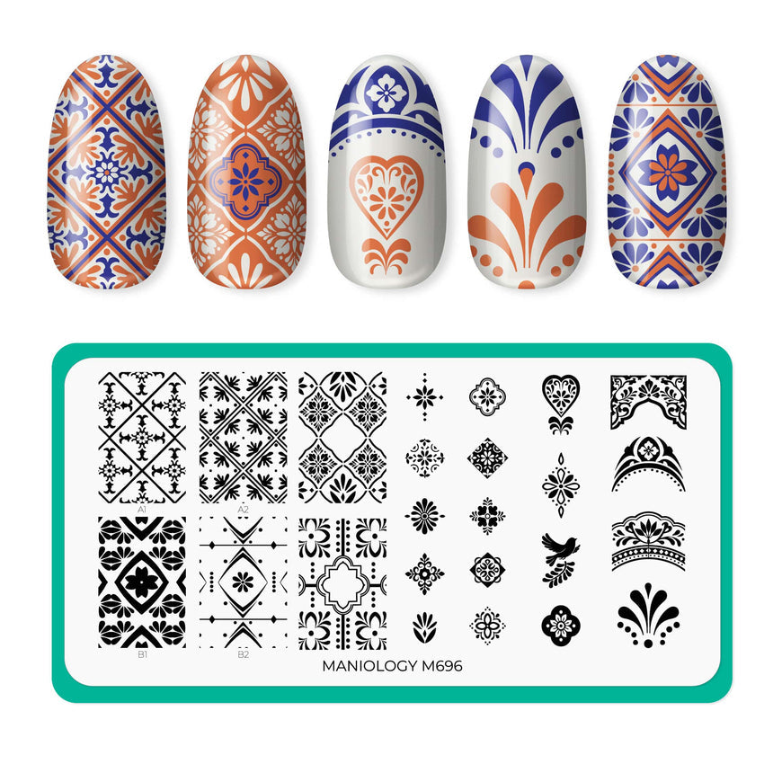 Maniology - Stamping Plate - Villa Mosaic #M696 - Nail Art at Beyond Polish