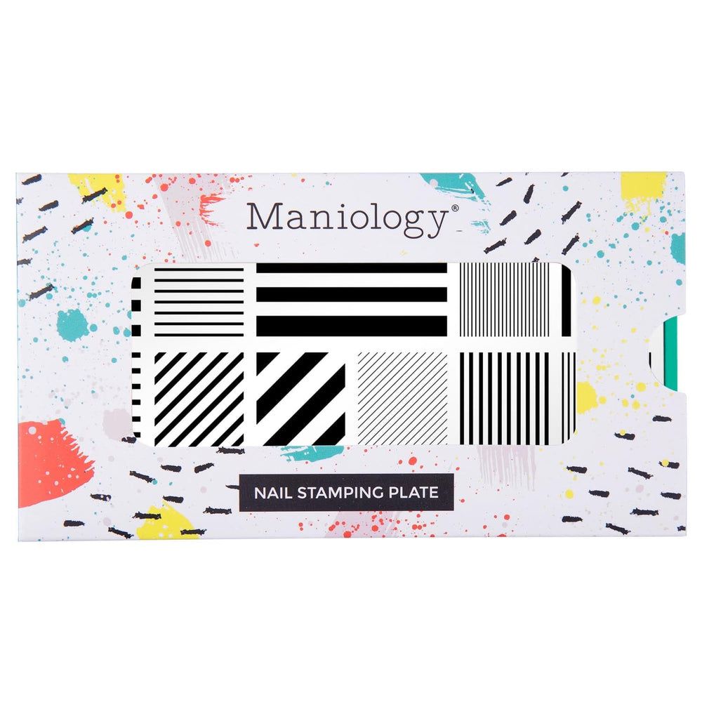 Maniology - Stamping Plate - Walk The Line #M474 - Nail Art at Beyond Polish