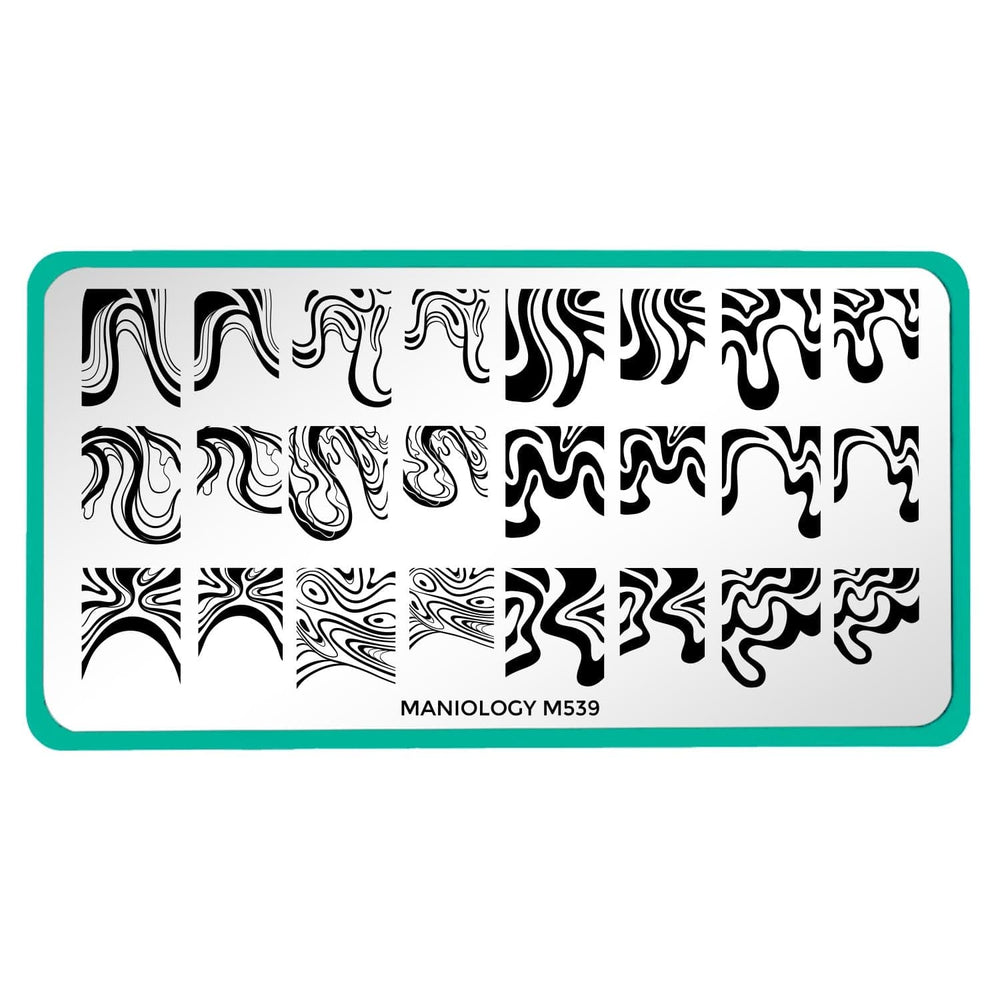Maniology - Stamping Plate - Wavy French (M539) - Nail Art at Beyond Polish