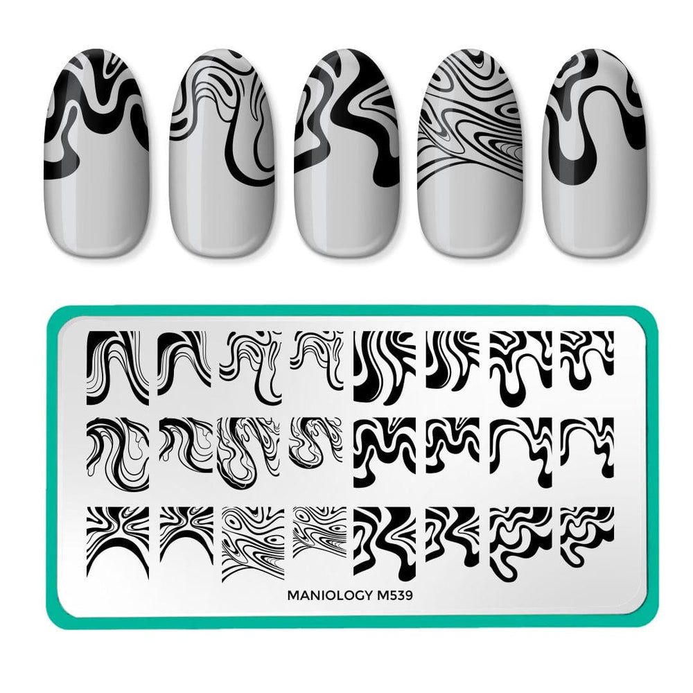 Maniology - Stamping Plate - Wavy French (M539) - Nail Art at Beyond Polish