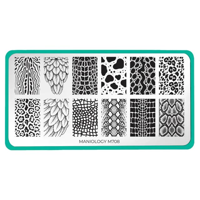 Maniology - Stamping Plate - Wild Instincts (M708) - Nail Art at Beyond Polish