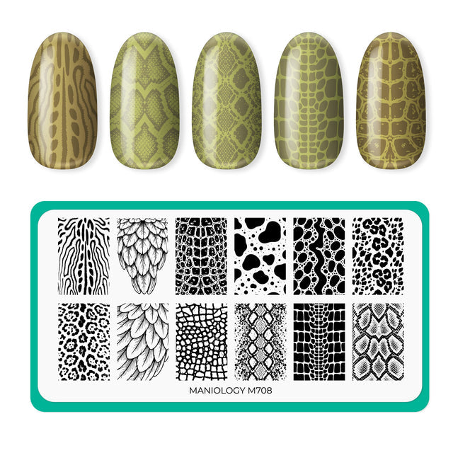 Maniology - Stamping Plate - Wild Instincts (M708) - Nail Art at Beyond Polish