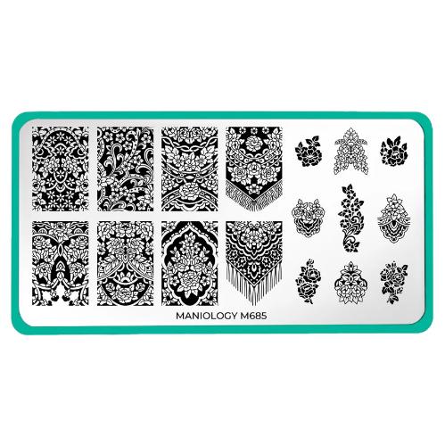 Maniology - Stamping Plate - Wrapped in Wool (M685) - Manicure & Pedicure Tools at Beyond Polish