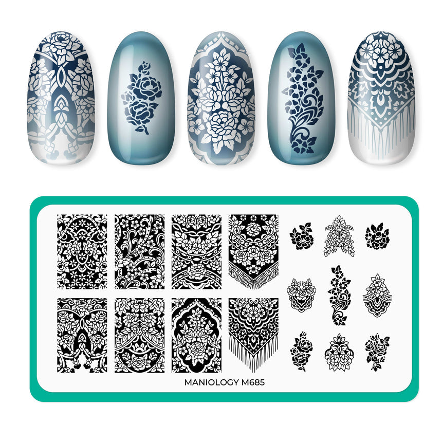 Maniology - Stamping Plate - Wrapped in Wool (M685) - Manicure & Pedicure Tools at Beyond Polish
