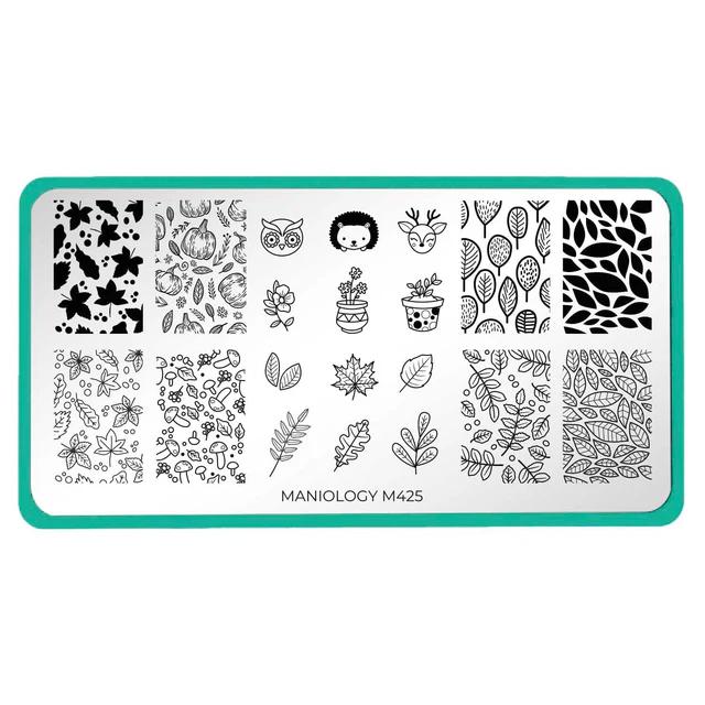 Maniology - Woodland Wonders (M425) - Nail Stamping Plate - Nail Lacquer at Beyond Polish