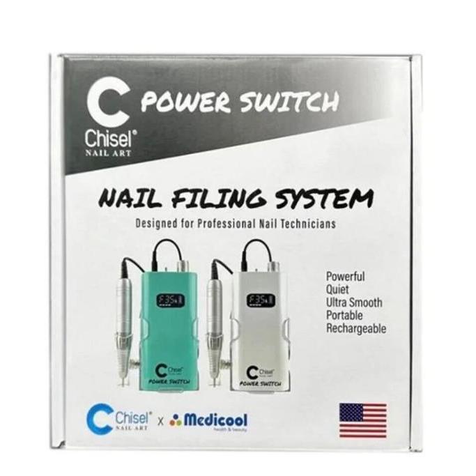 Medicool - Pro Power Switch Portable For Nails - Interchangeable Cases Tiffany Blue - White - Manicure & Pedicure Tools at Beyond Polish