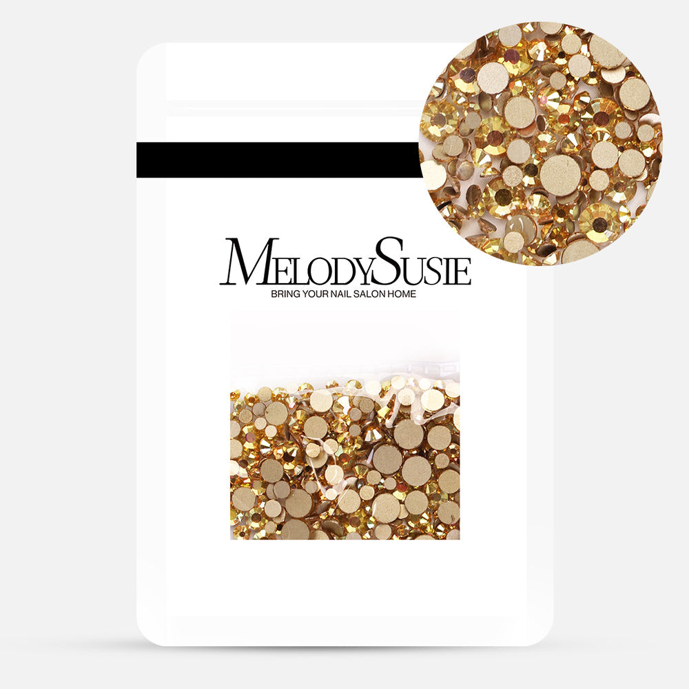 Melody Susie - 1440Pcs Multi-faceted Nail Rhinestones - Metallic Gold - Nail Art at Beyond Polish