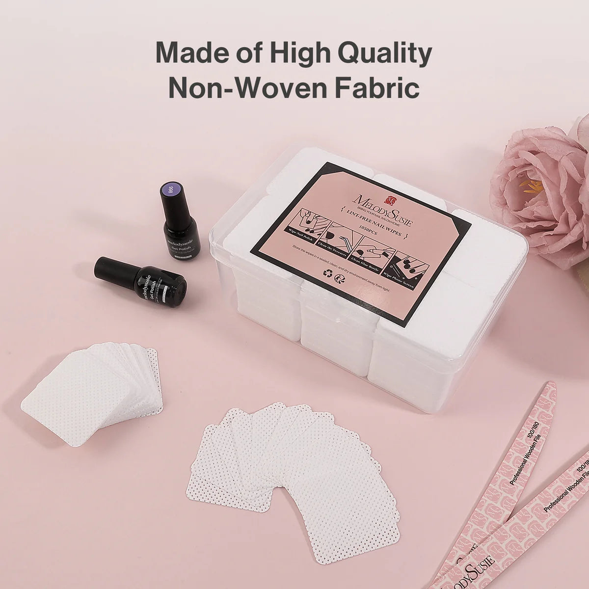 MelodySusie - 1050 Pcs Lint Free Nail Wipes - Nail Treatment at Beyond Polish