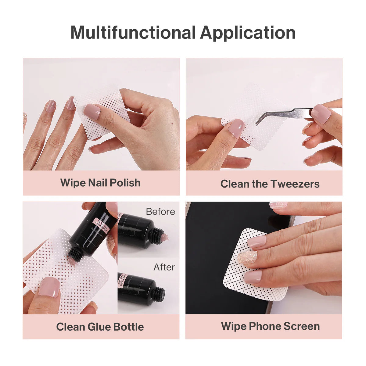 MelodySusie - 1050 Pcs Lint Free Nail Wipes - Nail Treatment at Beyond Polish