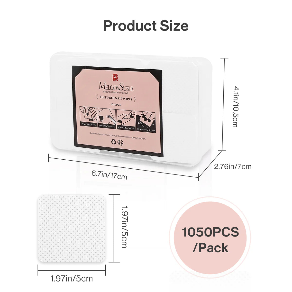MelodySusie - 1050 Pcs Lint Free Nail Wipes - Nail Treatment at Beyond Polish