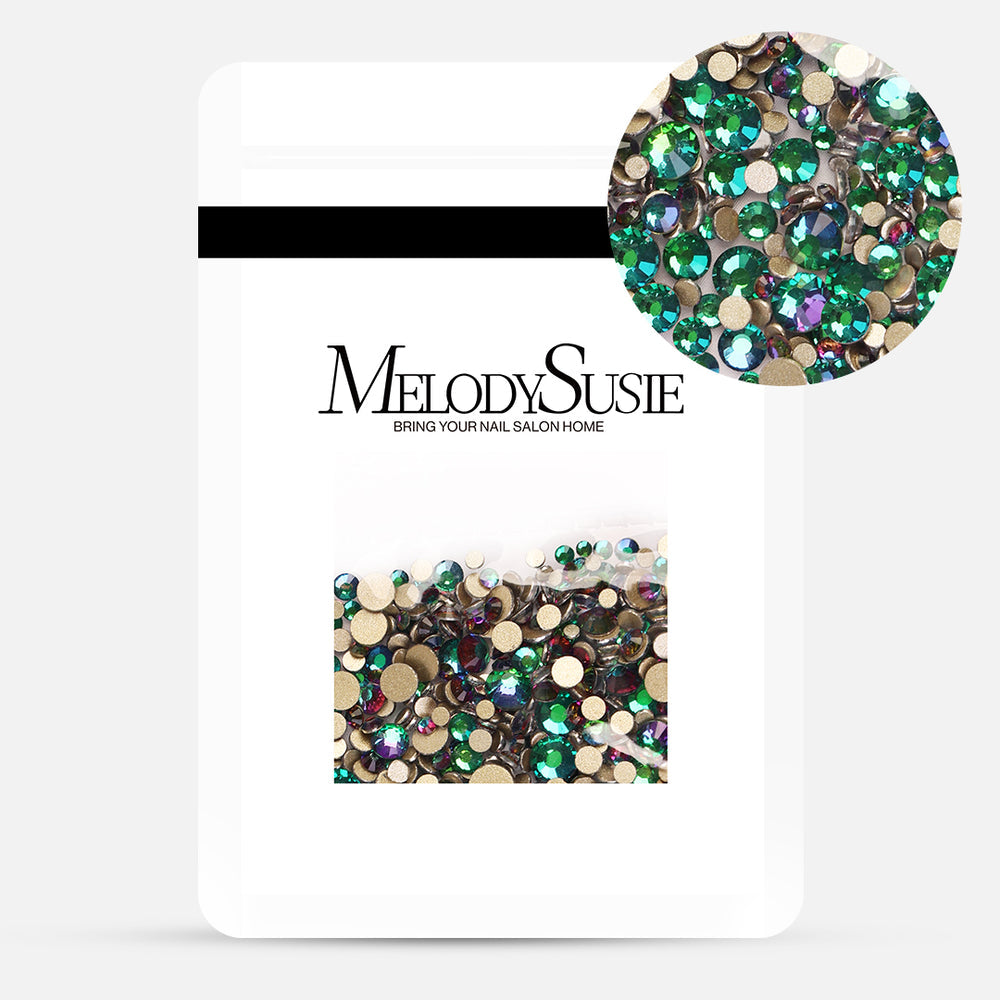 MelodySusie - 1440Pcs Multi-faceted Nail Rhinestones - Green - Nail Art at Beyond Polish