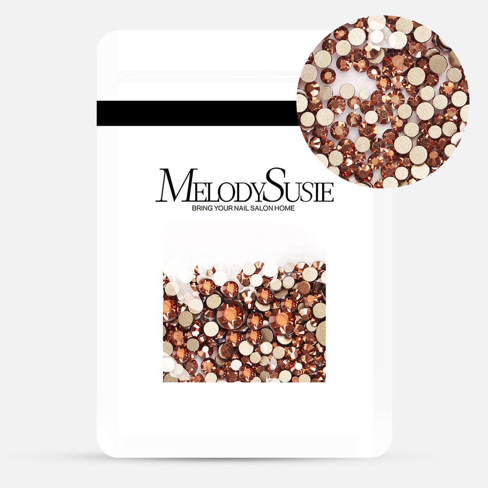 MelodySusie - 1440Pcs Multi-faceted Nail Rhinestones - Rose Gold - Nail Art at Beyond Polish