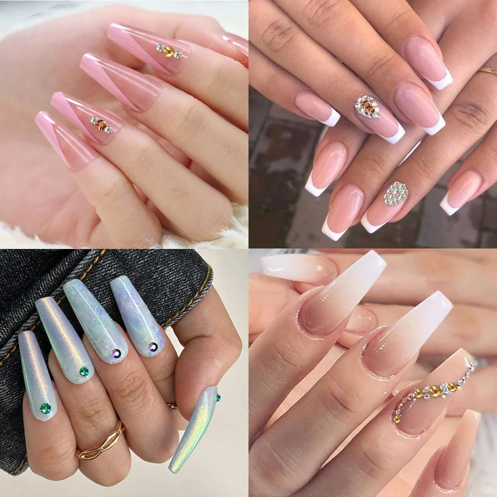 MelodySusie - 1440Pcs Multi-faceted Nail Rhinestones - Pink - Nail Art at Beyond Polish