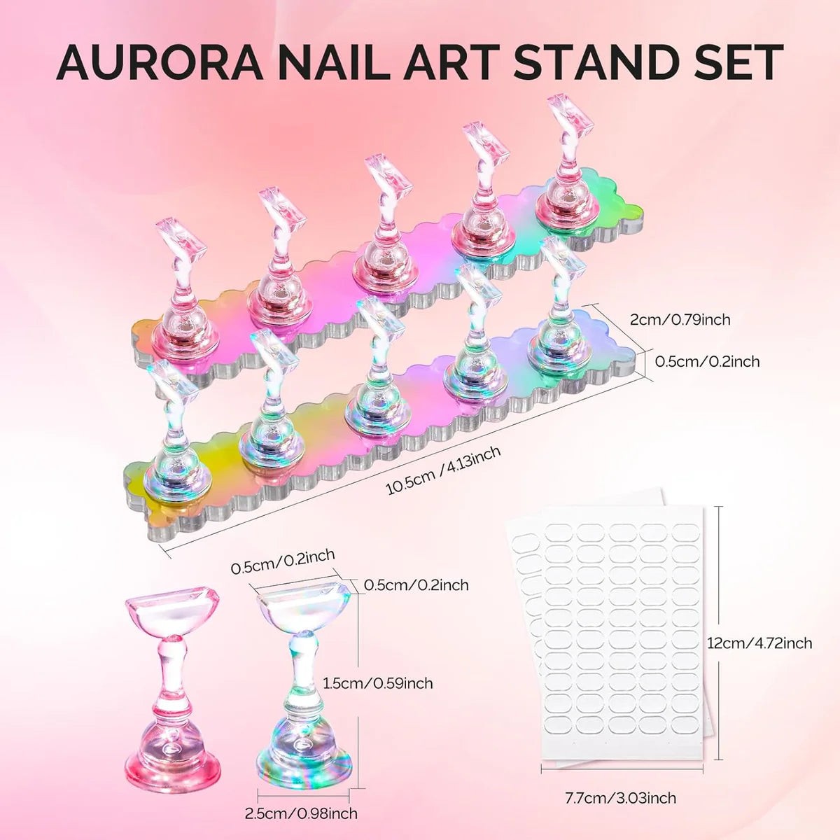MelodySusie - 2 Sets Acrylic Magnetic Nail Stand - Manicure & Pedicure Tools at Beyond Polish
