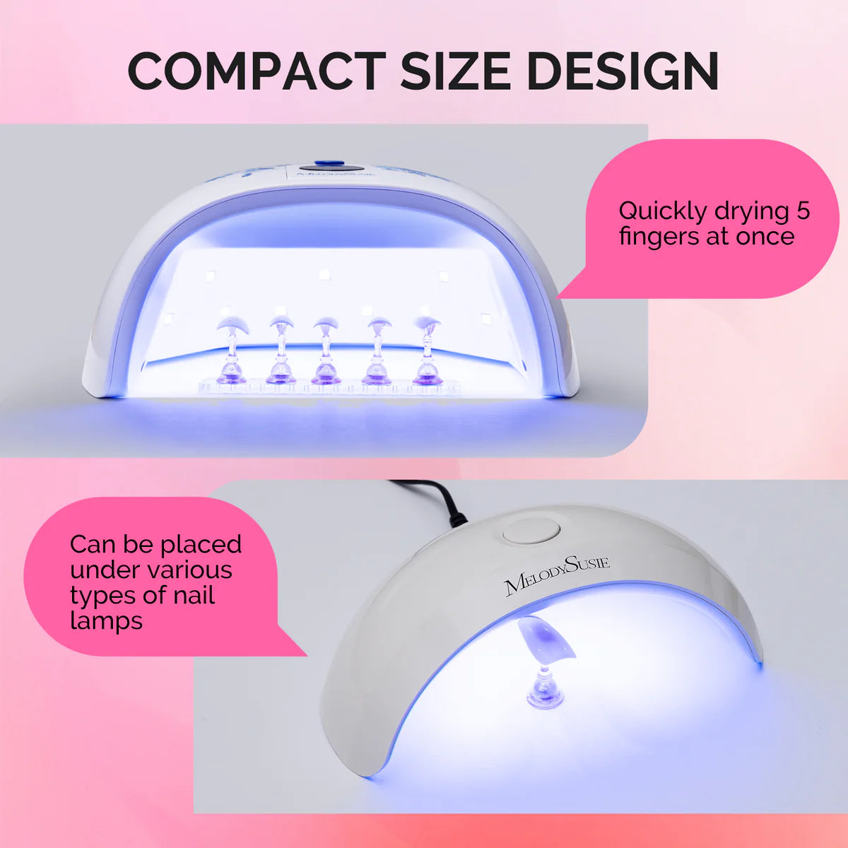 MelodySusie - 2 Sets Acrylic Magnetic Nail Stand - Manicure & Pedicure Tools at Beyond Polish