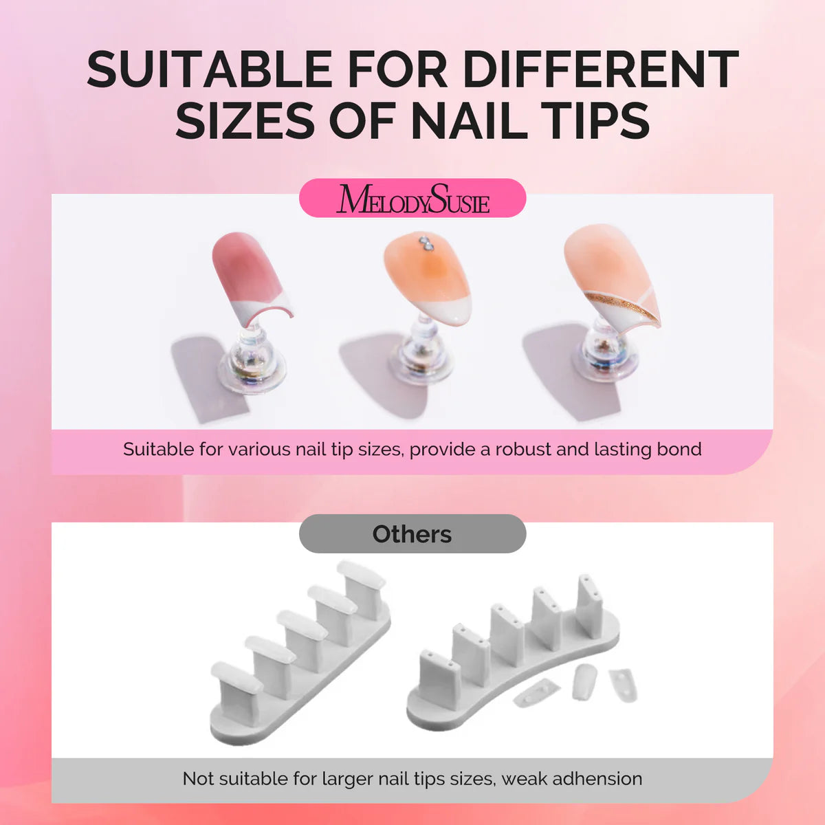 MelodySusie - 2 Sets Acrylic Magnetic Nail Stand - Manicure & Pedicure Tools at Beyond Polish