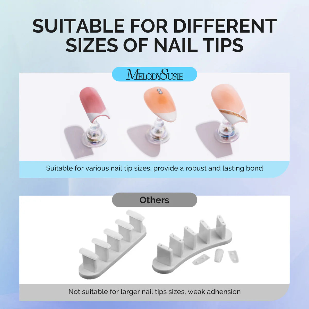 MelodySusie - 2 Sets Blue Acrylic Magnetic Nail Stand - Manicure & Pedicure Tools at Beyond Polish