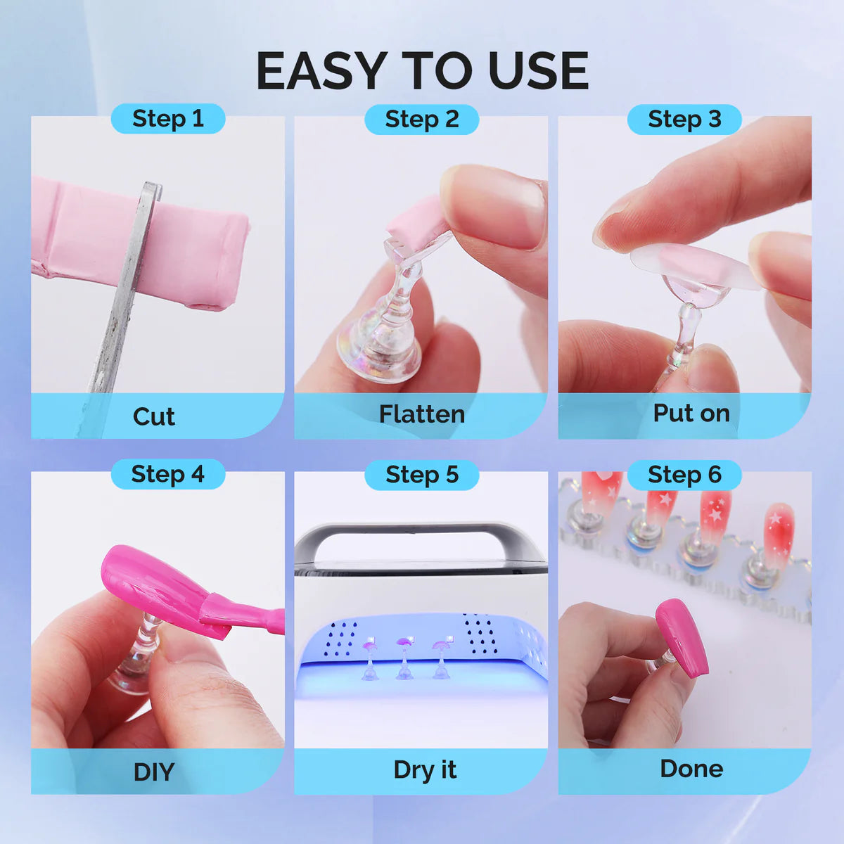 MelodySusie - 2 Sets Blue Acrylic Magnetic Nail Stand - Manicure & Pedicure Tools at Beyond Polish