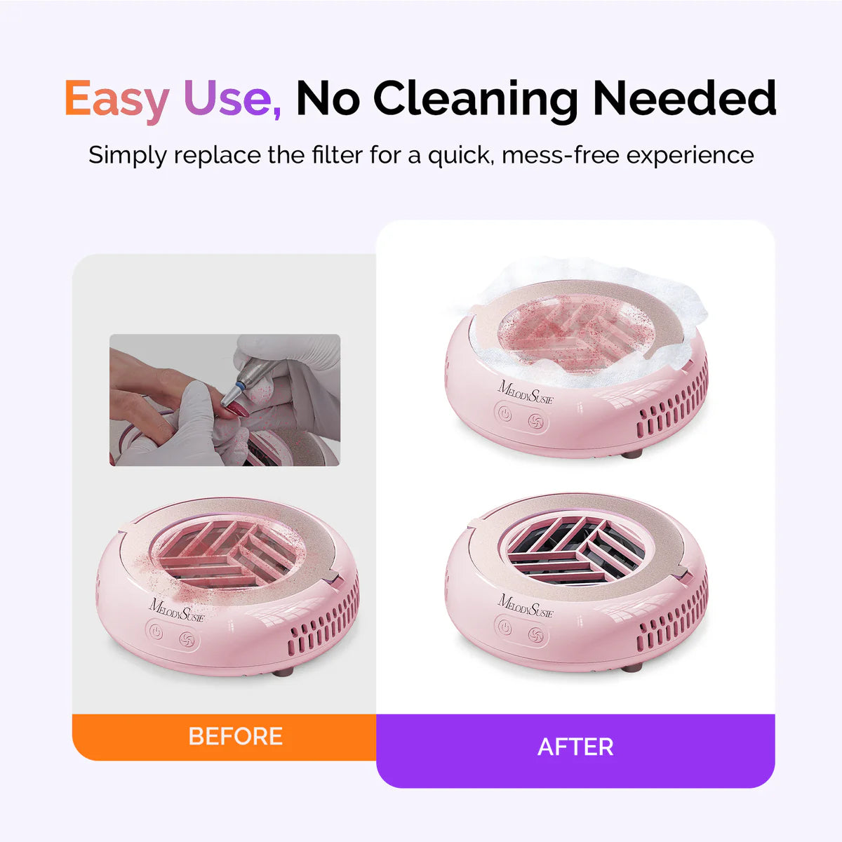 MelodySusie - 210Pcs Disposable Filter Papers For HProA Nail Dust Collector - Manicure & Pedicure Tools at Beyond Polish