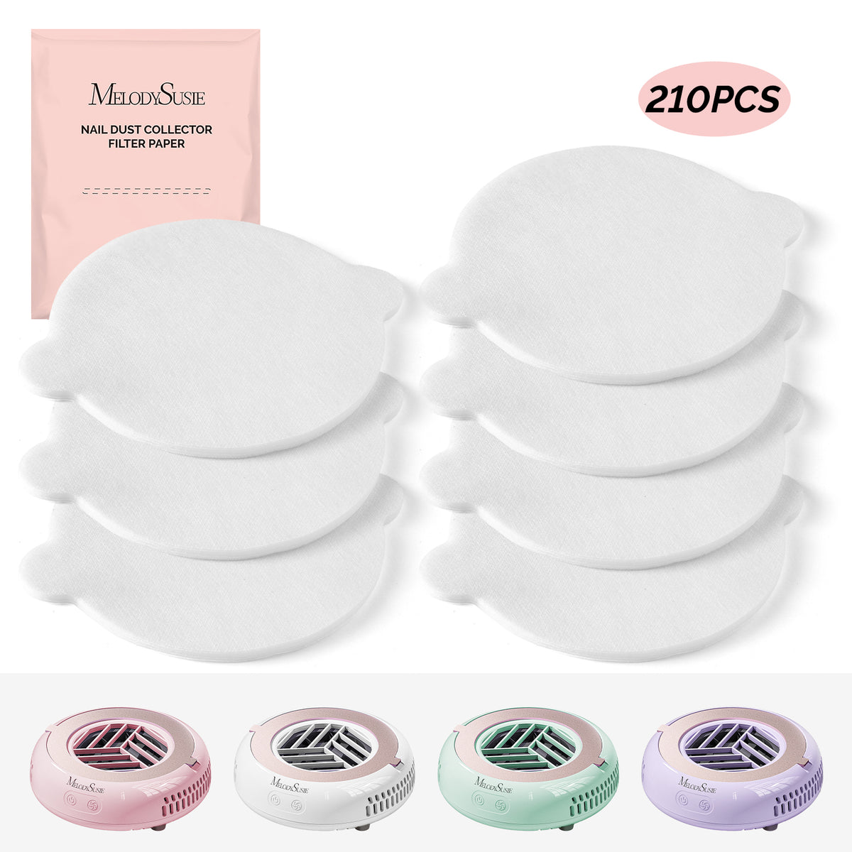 MelodySusie - 210Pcs Disposable Filter Papers For HProA Nail Dust Collector - Manicure & Pedicure Tools at Beyond Polish